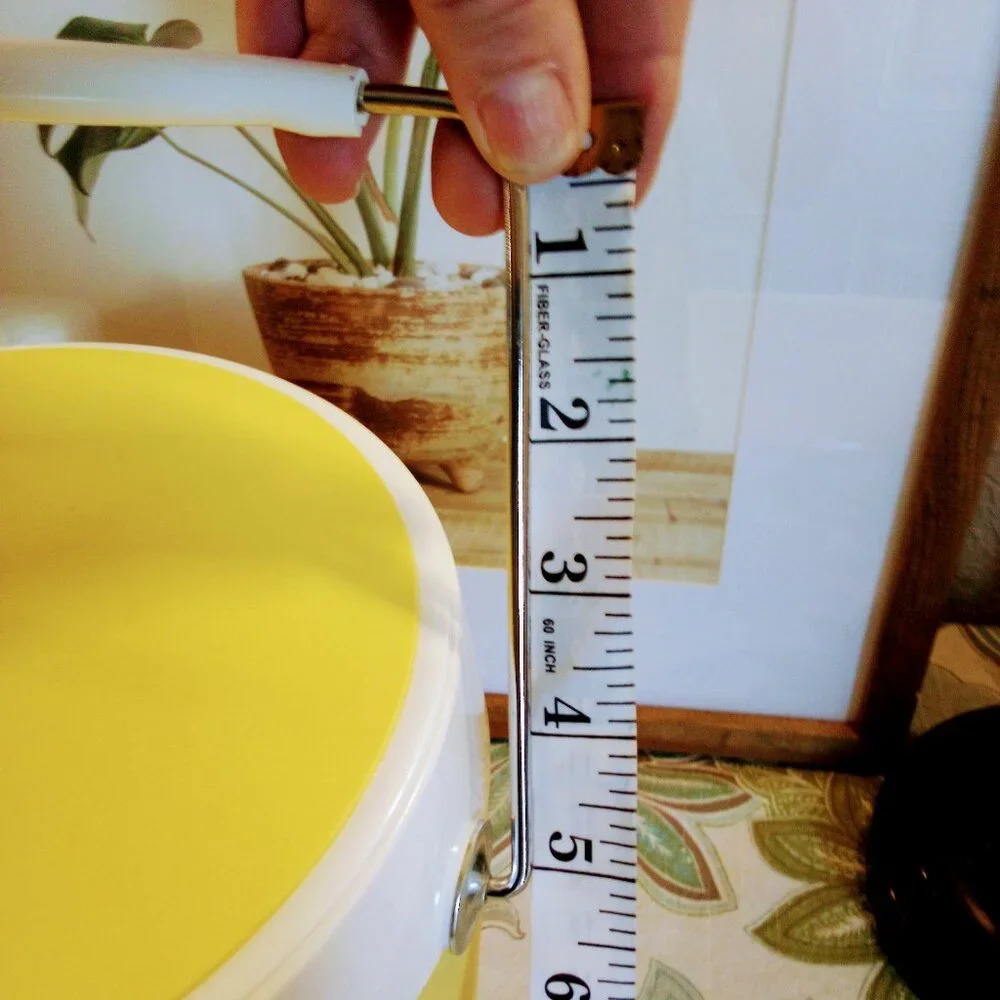 Vtg West Bend MCM Thermo-Serv Atomic Yellow Insulated Ice Bucket